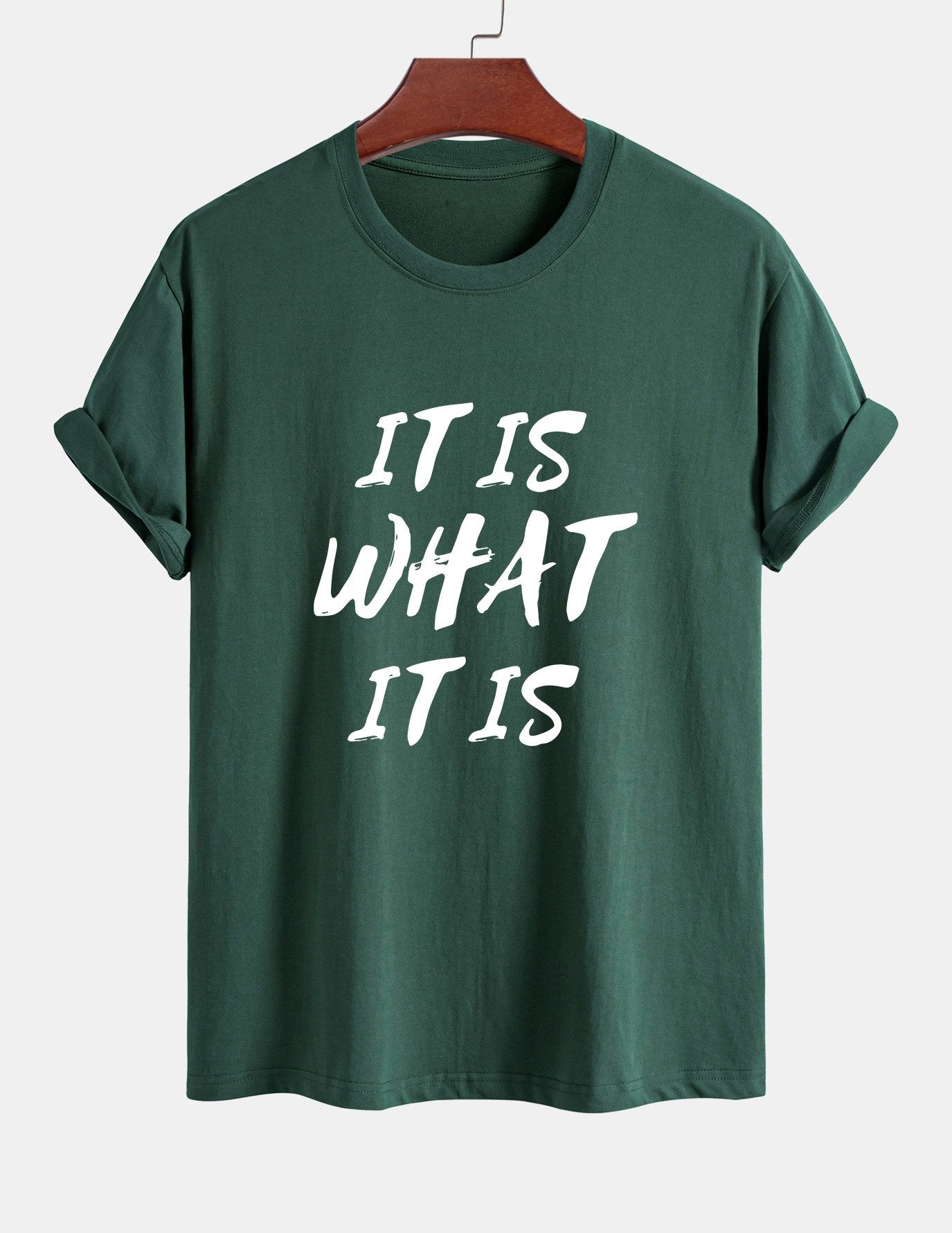 Regular Fit It Is What It Is Print Cotton T-Shirt