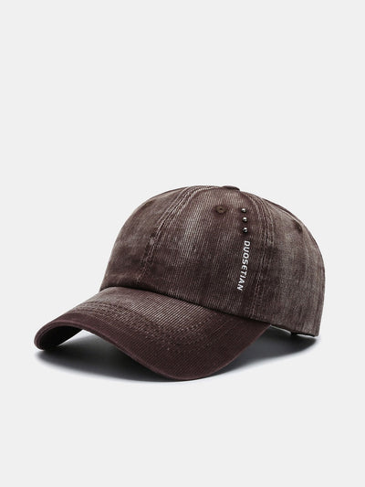 Rivet Solid Color Washed Distressed Baseball Cap