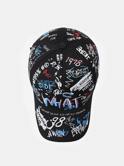 Hip Hop Graffiti Slogan Pattern Baseball Cap