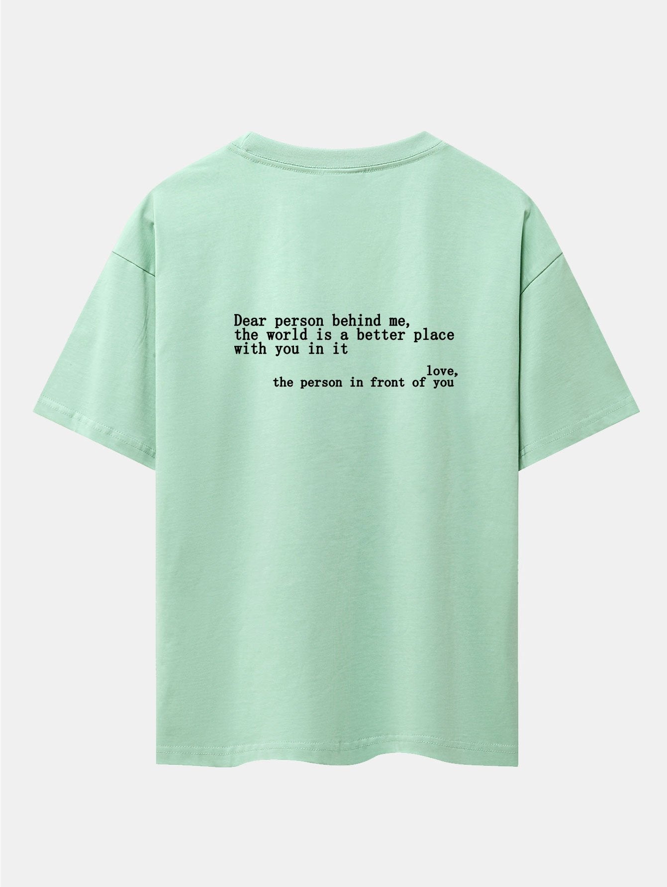 Slogan Back Print Drop Shoulder Oversize T-Shirt