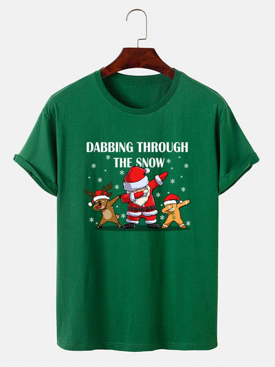 Slogan Santa Print T-Shirt