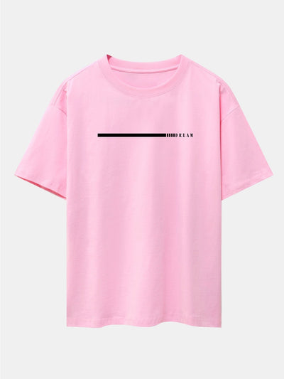 Dream Slogan Print Drop Shoulder Oversize T-Shirt