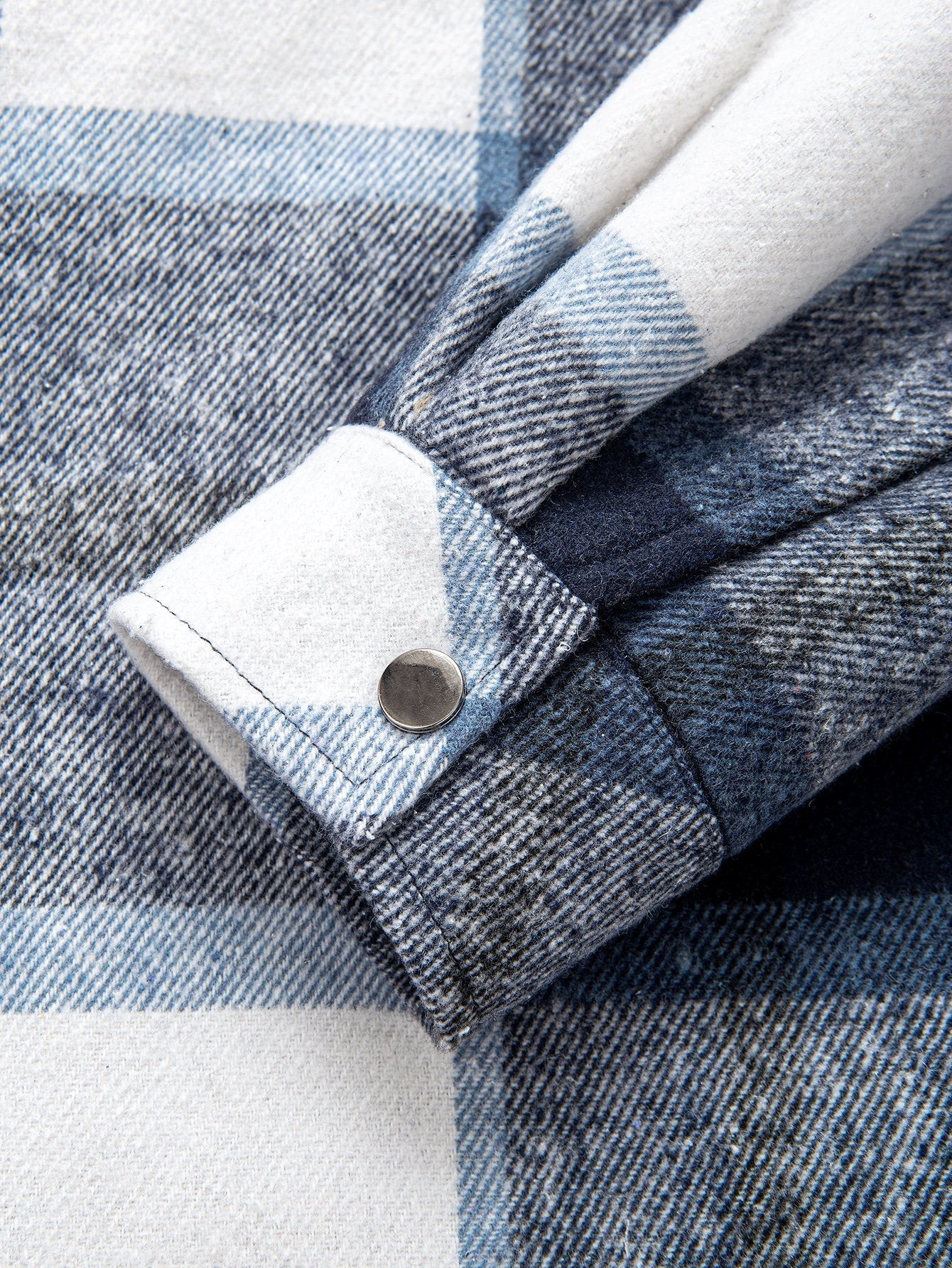Teddy Lined Flannel Plaid Hooded Shirt