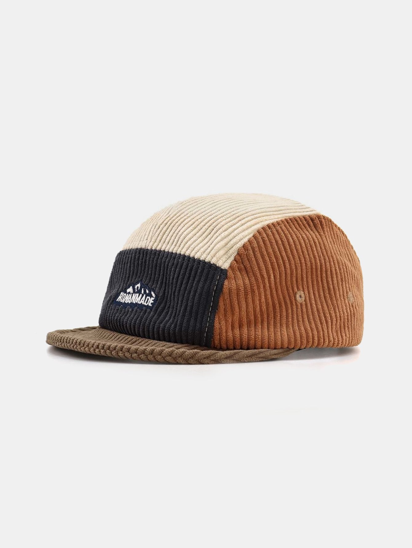 Slogan Pattern Color Block Corduroy Baseball Cap