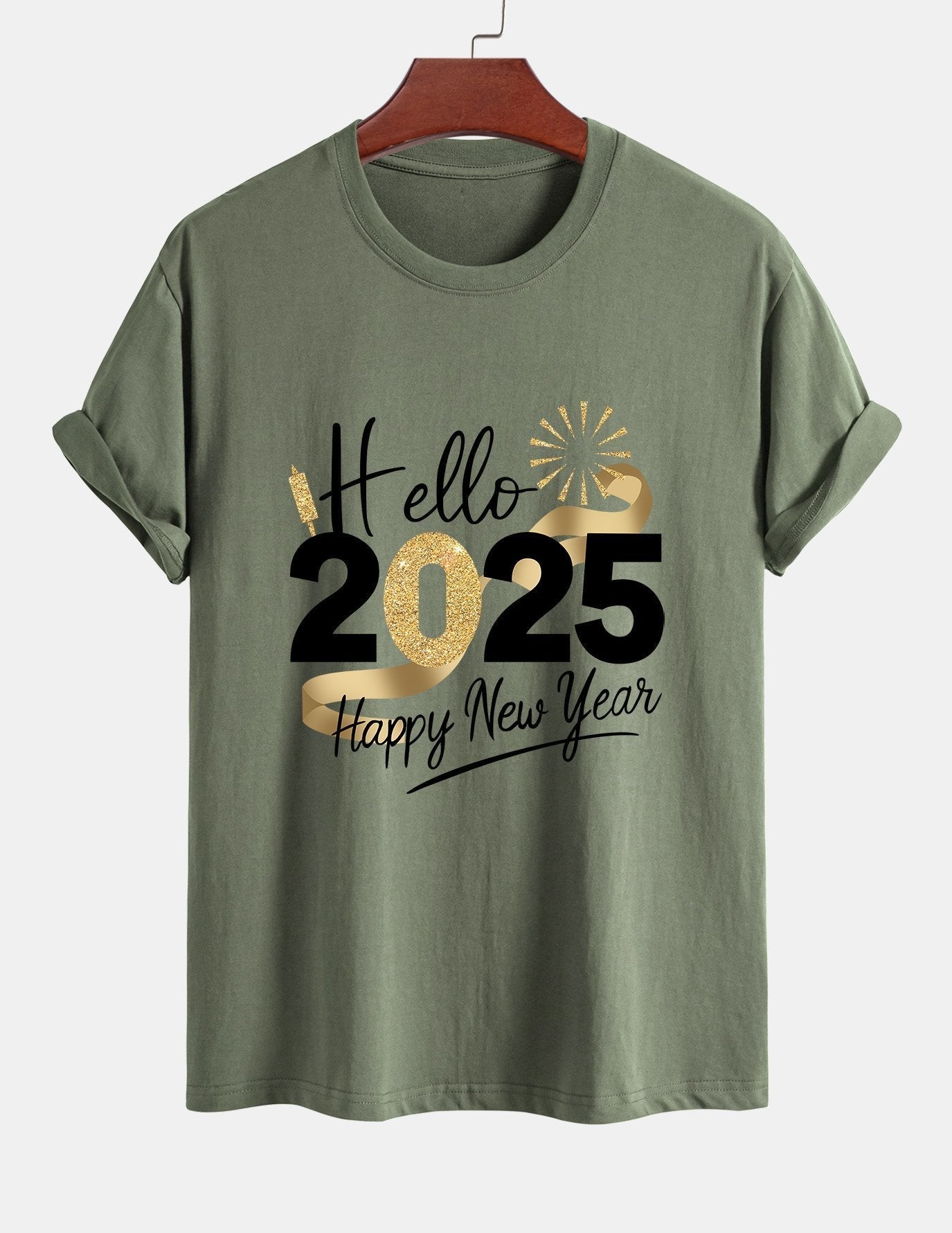 Regular Fit New Year 2025 Print Cotton T-Shirt