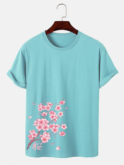 Cherry Blossoms Print T-Shirt