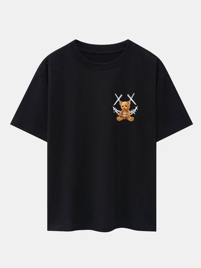 Smiley Bear Back Print Heavy Weight Oversize T-Shirt