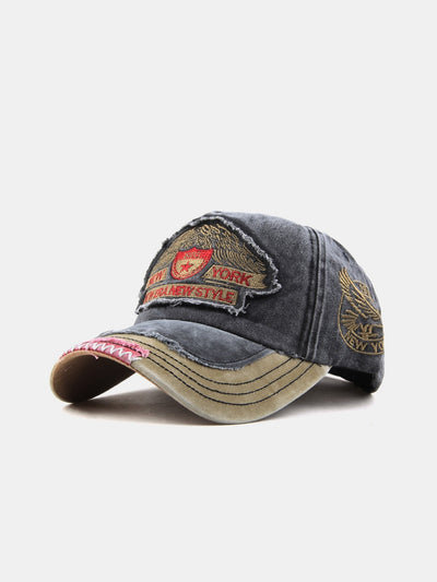 New York Patch Washed Distressed Baseball Cap