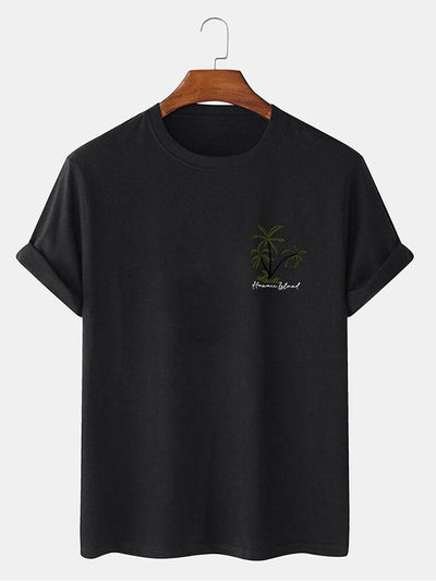 Hawaii Island Palm Tree Print T-Shirt