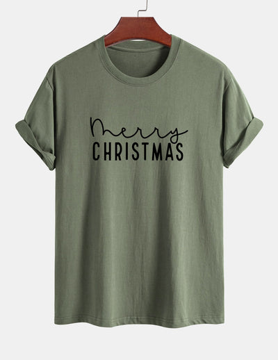Regular Fit Christmas Print Cotton T-Shirt