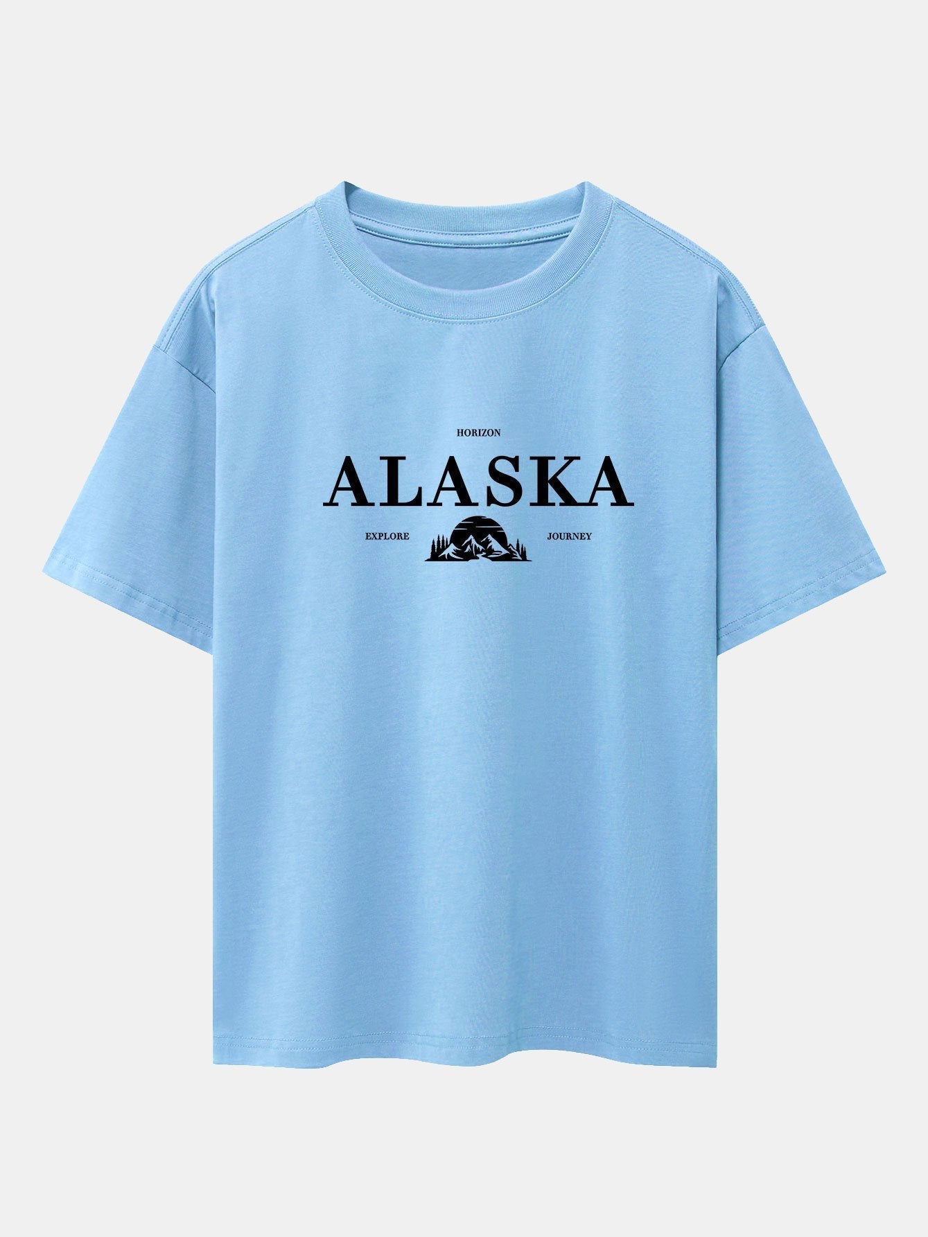 Alaska Slogan Print Drop Shoulder Oversize T-Shirt