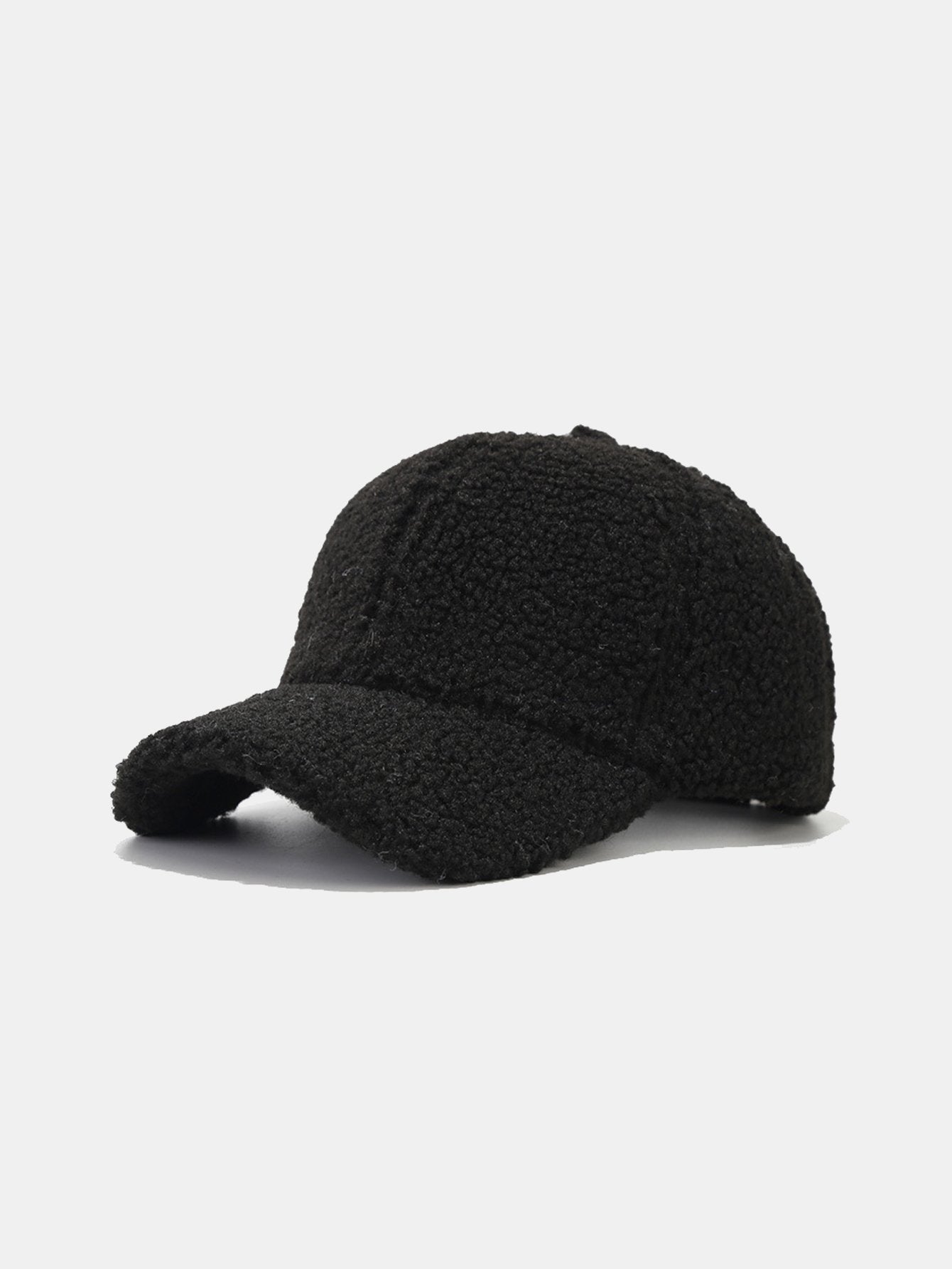 3 Pieces Solid Color Plush Warm Baseball Cap
