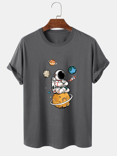 Planet Astronaut Print T-Shirt
