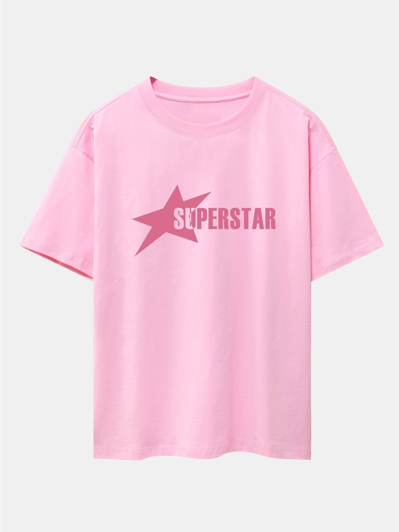 Superstar Print Drop Shoulder Oversize T-Shirt