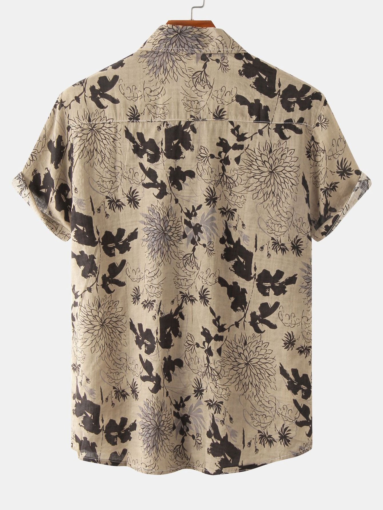 Ink Floral Print Button Up Shirt