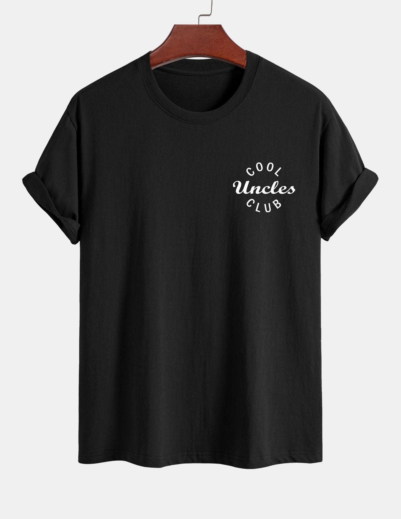 Regular Fit Cool Uncles Club Print Cotton T-Shirt
