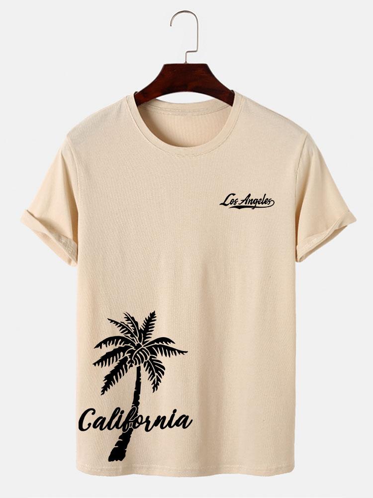 California Palm Tree Print T-Shirt