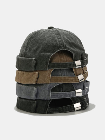 Vintage Hip Hop Washed Brimless Hat
