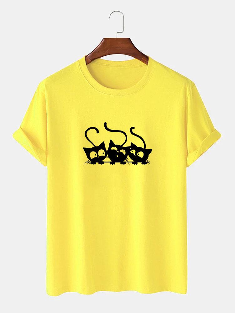 Three Kittens Print T-Shirt