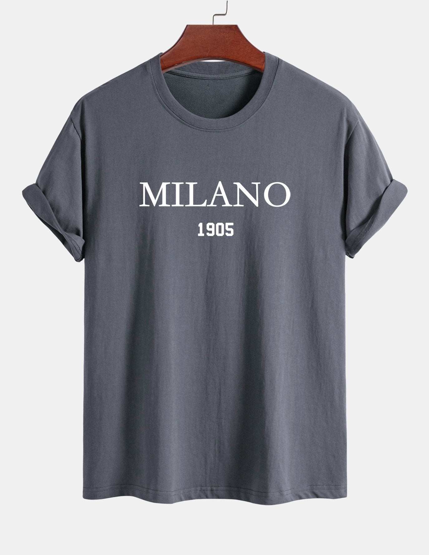 Regular Fit Milano Slogan Cotton T-Shirt