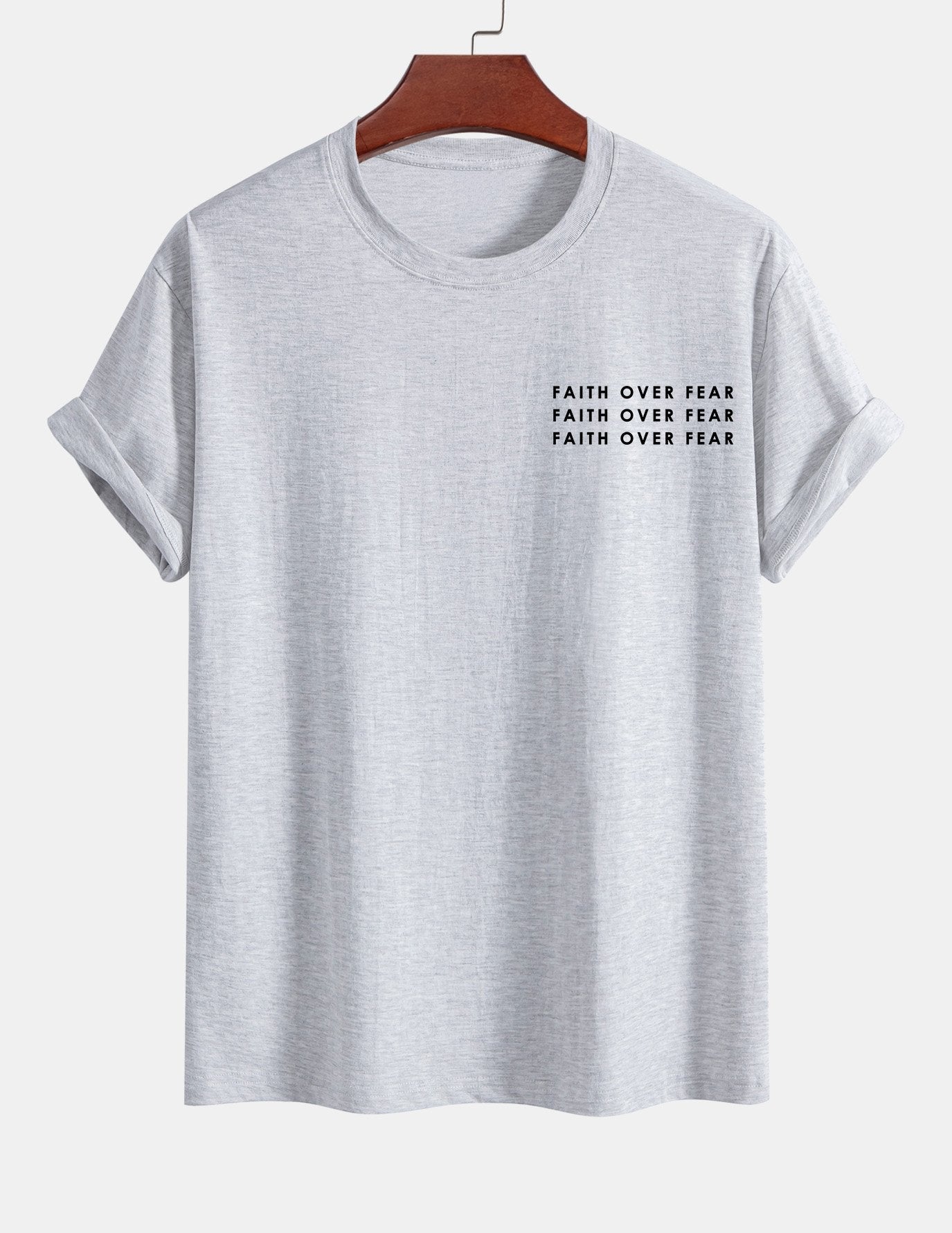 Regular Fit Slogan Print Cotton T-Shirt