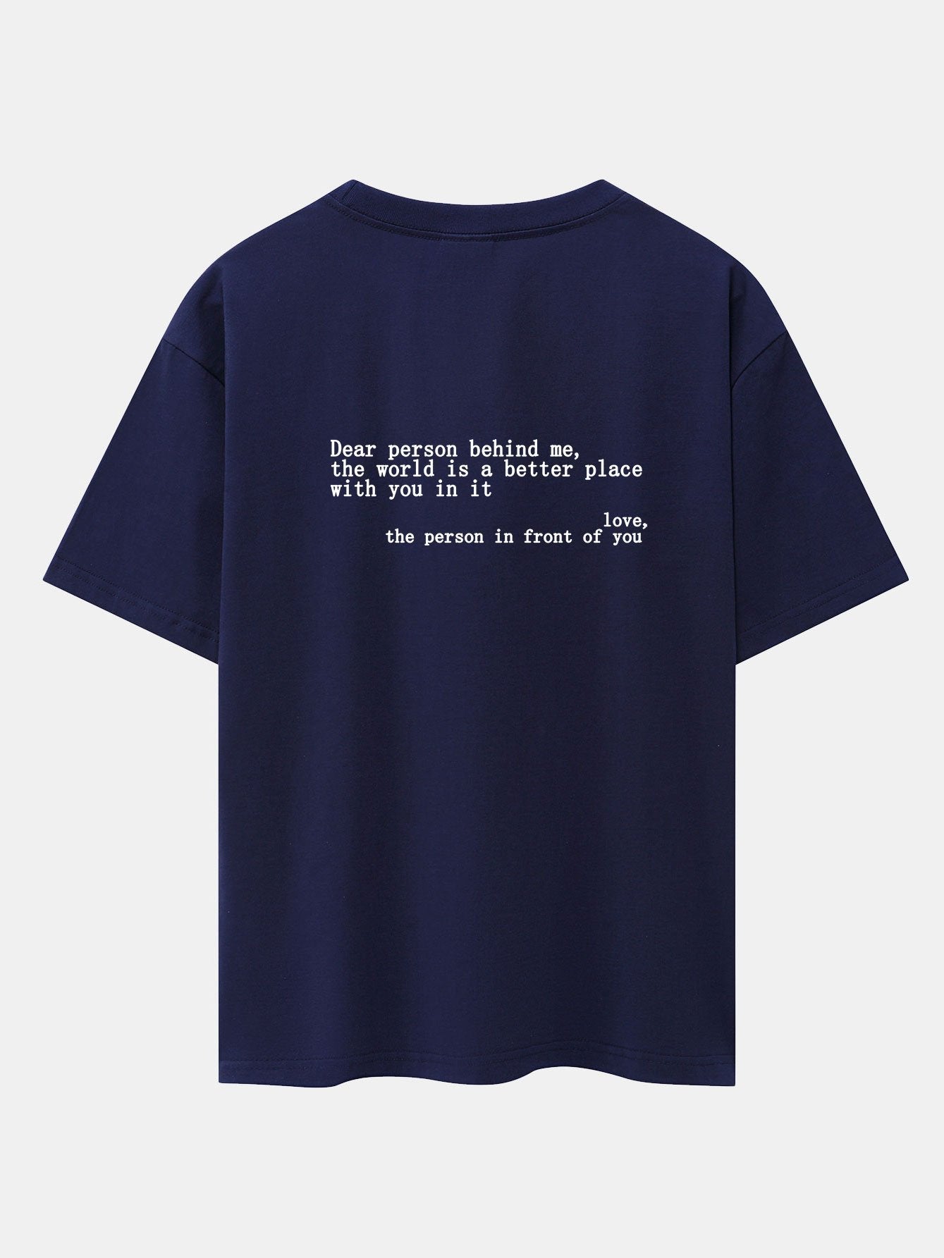 Slogan Back Print Drop Shoulder Oversize T-Shirt