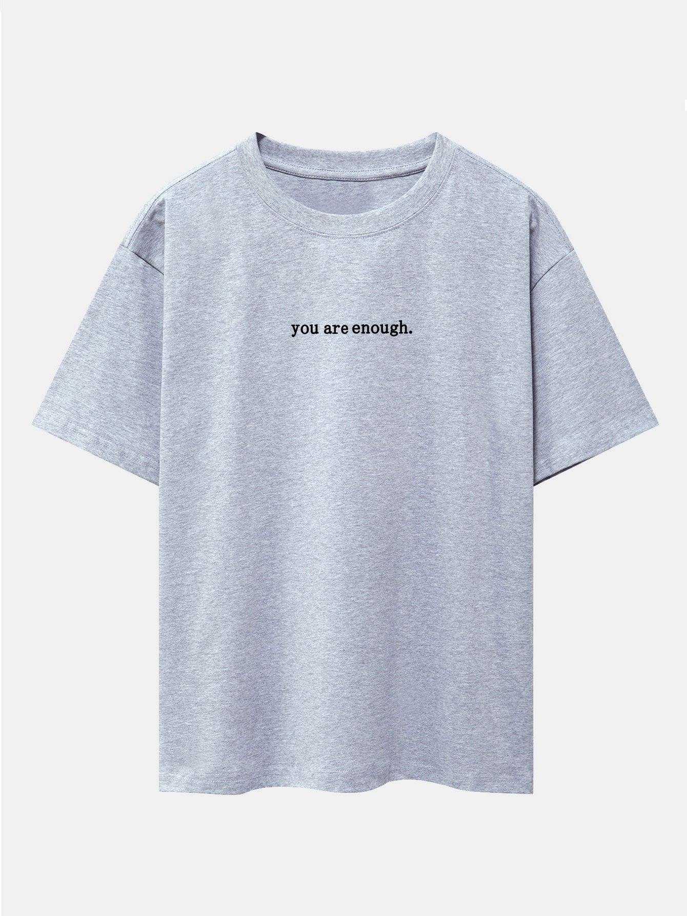 Slogan Back Print Drop Shoulder Oversize T-Shirt