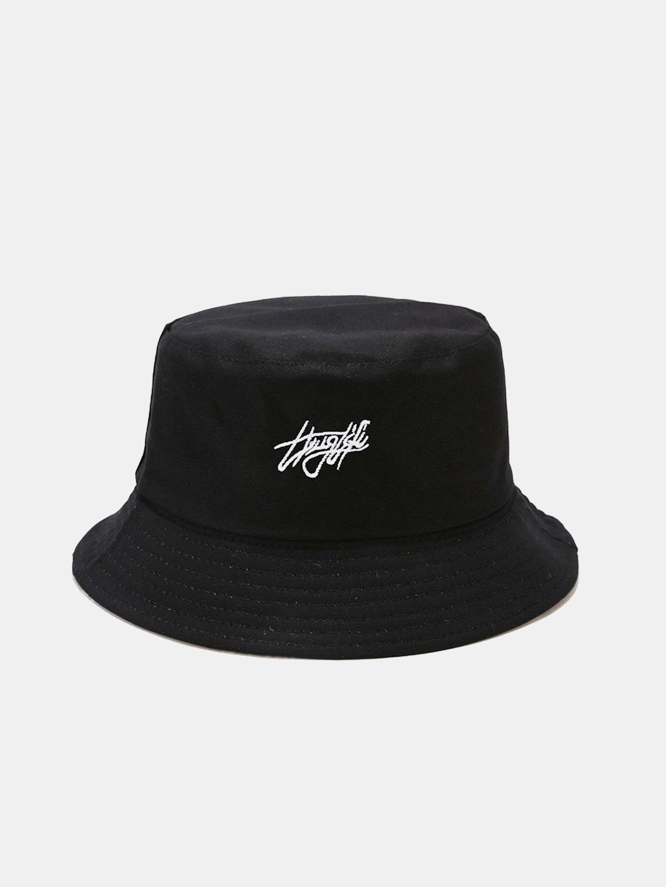 Double Side Reversible Slogan Pattern Bucket Hat