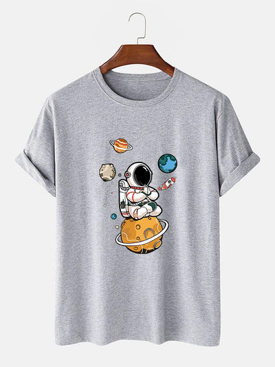 Planet Astronaut Print T-Shirt