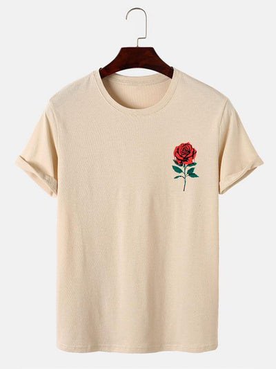 Dissolving Rose Slogan Print T-Shirt