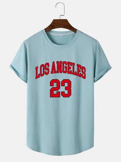 Los Angeles 23 Print Arc Hem T-Shirt