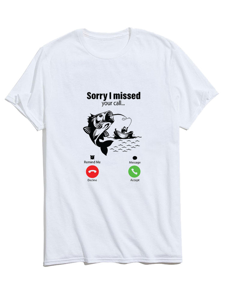 Fishing Print T-Shirt