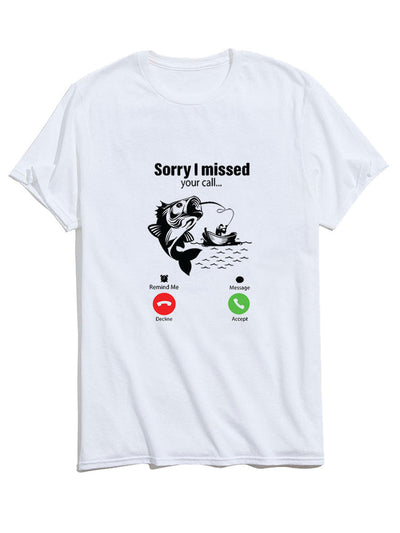 Fishing Print T-Shirt