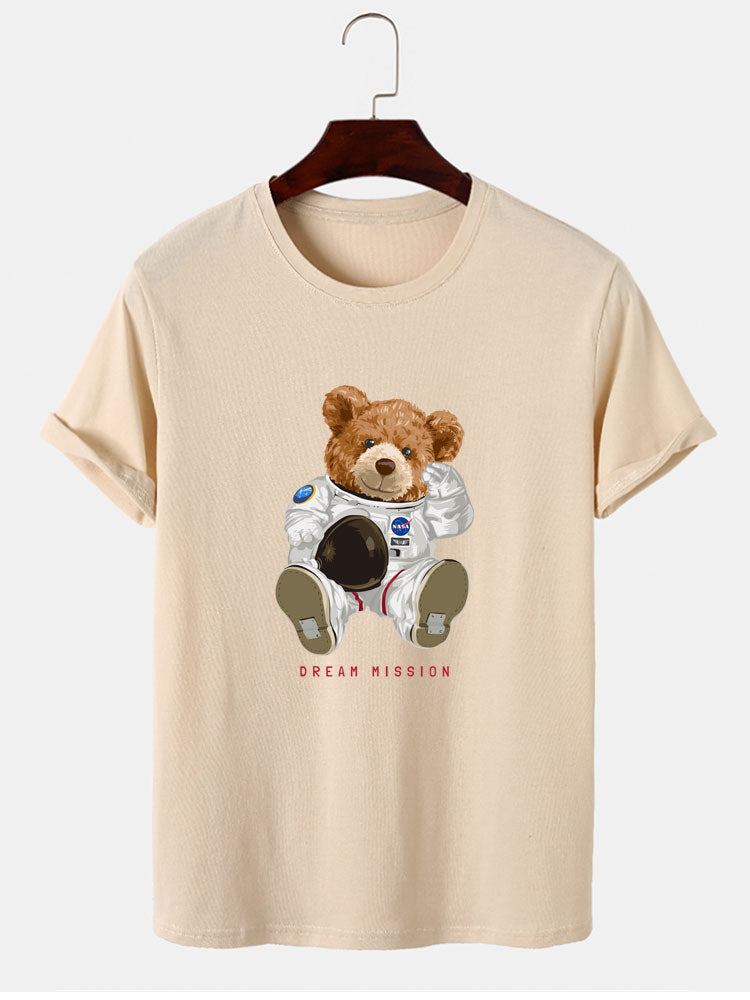NASA Space Bear Print T-Shirt