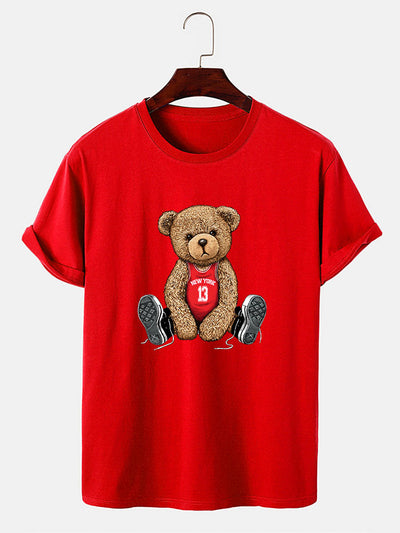 New York Bear Print T-Shirt