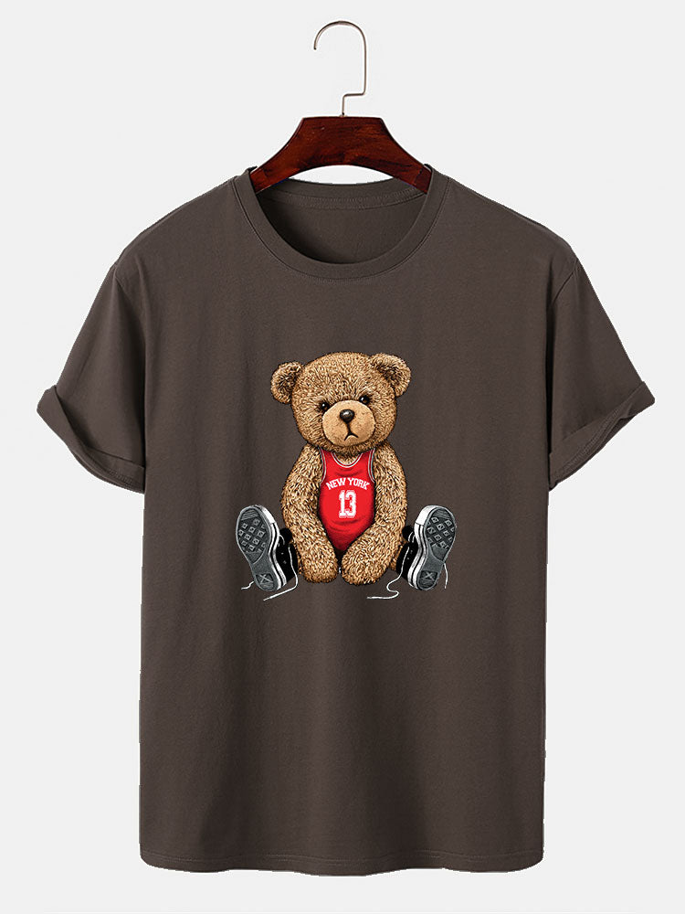 New York Bear Print T-Shirt