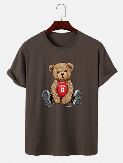 New York Bear Print T-Shirt